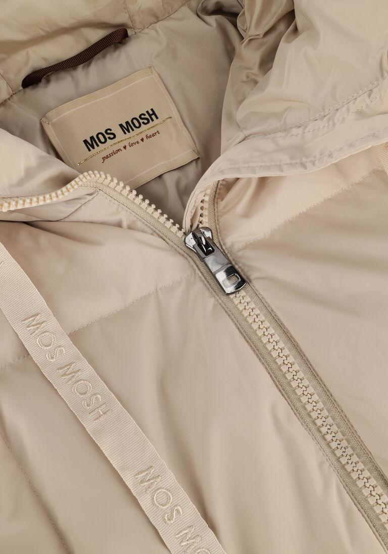 beige mos mosh gewatteerde jas nova square down coat