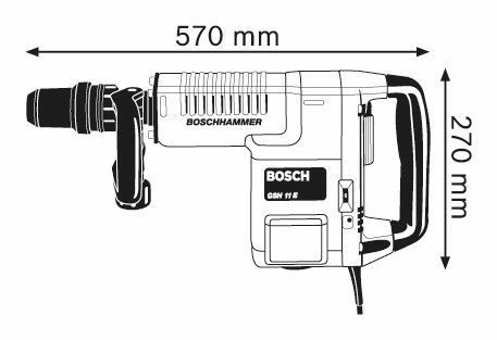 Bosch GSH 11 E Breekhamer in Koffer - 0611316703