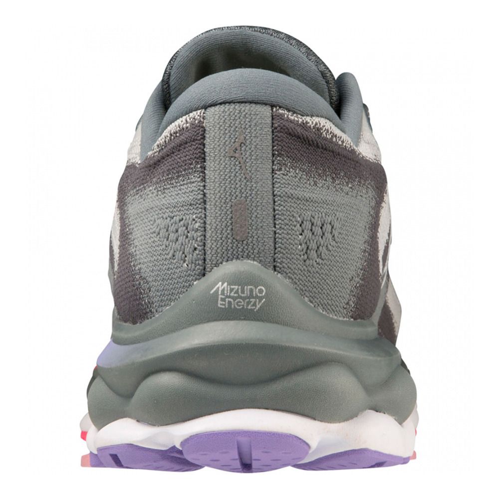 Mizuno WAVE SKY 7 - Chaussures running Femme pearl blue/white/high-vispink