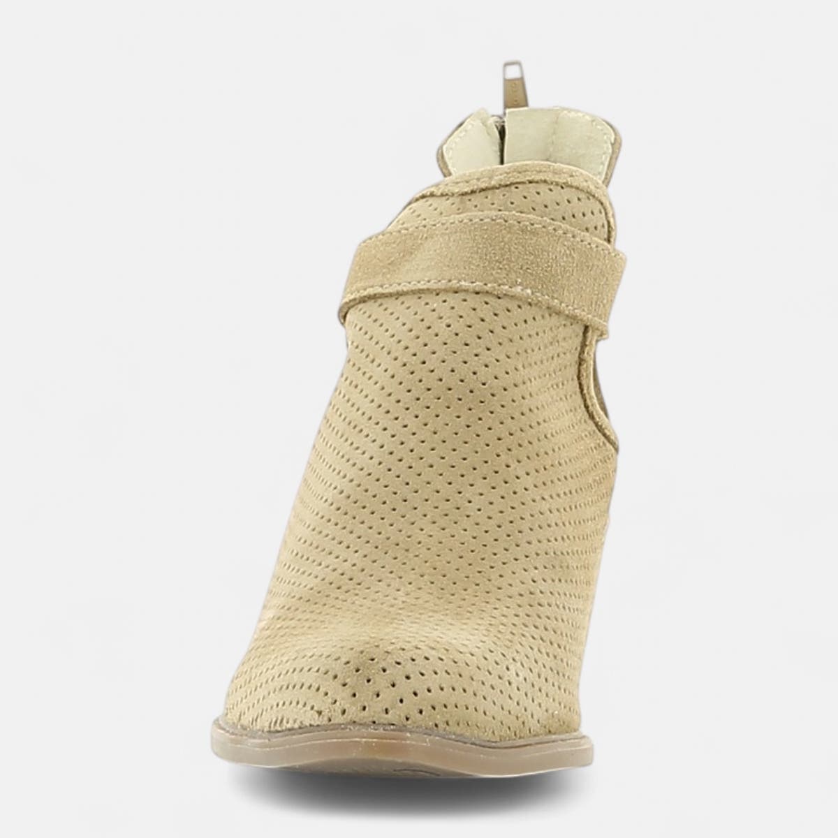 Bottines Femme en cuir taupe