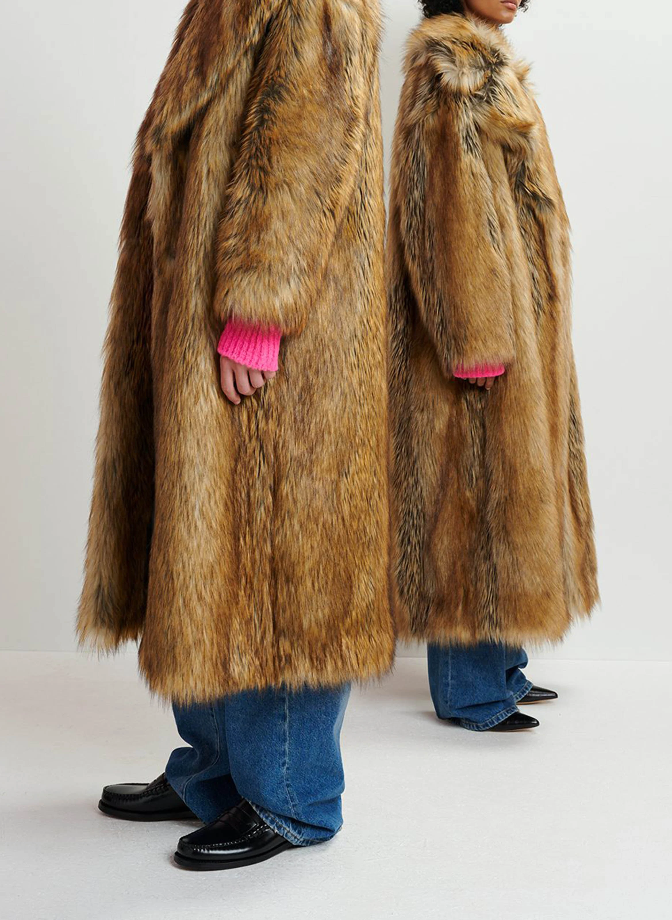 GRATIS - Manteau oversize à col tailleur | Marron