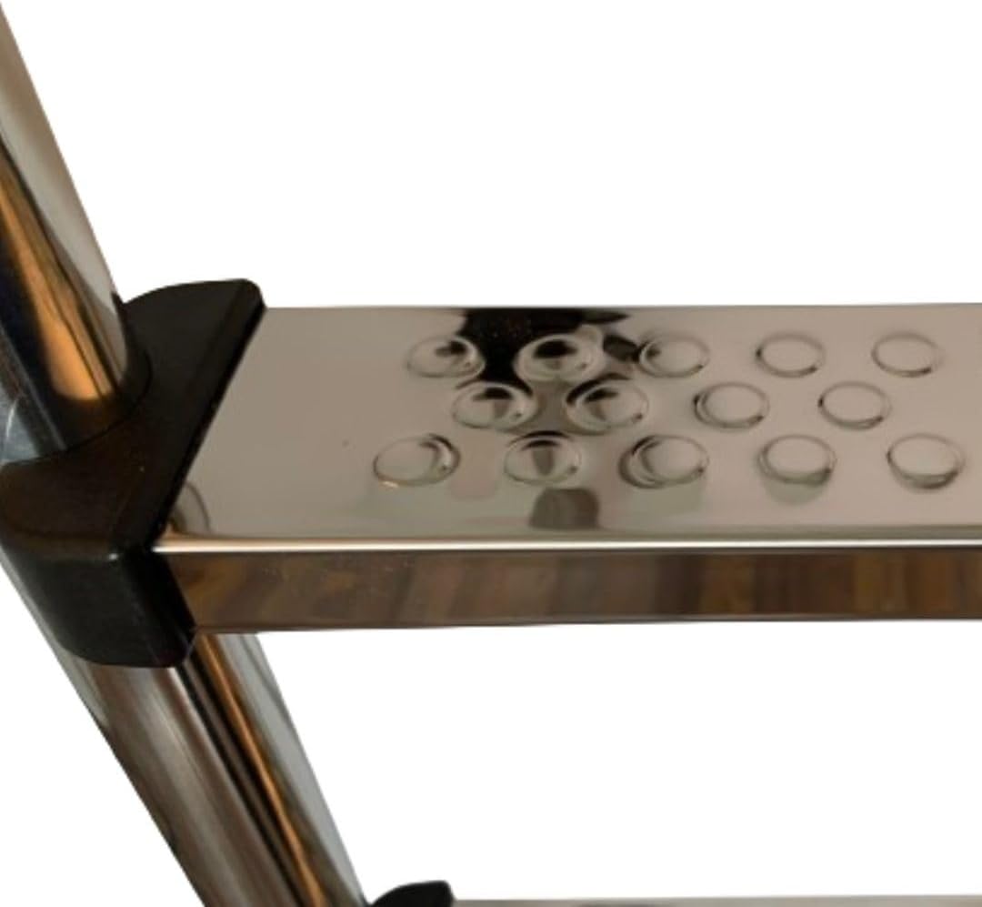 EVOLUTION 3W Einbauleiter weit 3-stufig V2A Edelstahl Pool Handlauf