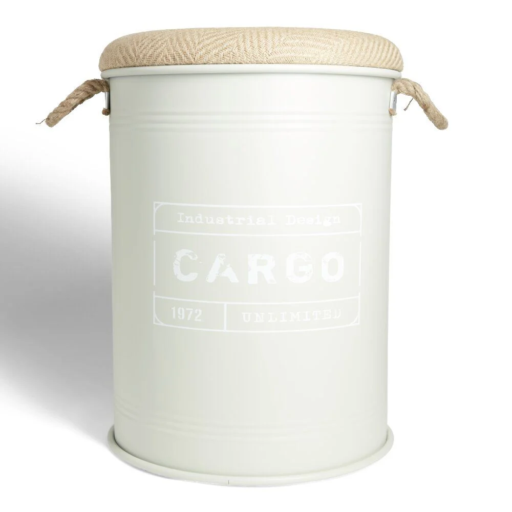 Pouf coffre de rangement grand modèle Ø40xH54,5cm vert