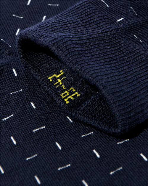Lot de 5 paires de chaussettes imprimées pour hommes bleu foncé