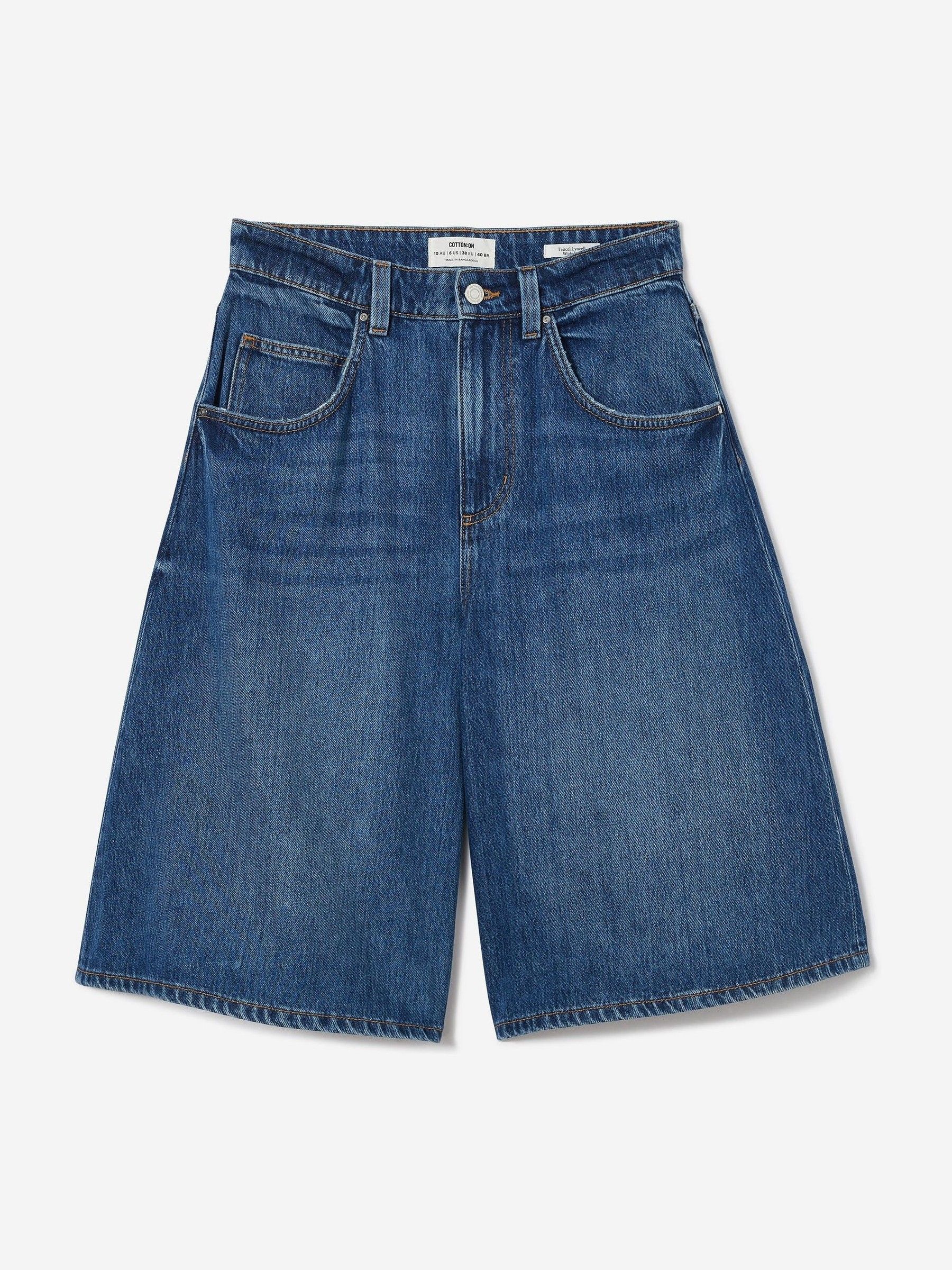 Blauw - Cotton On Lyocell Wide Denim Jeans