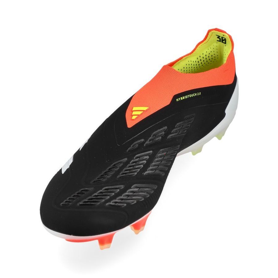 adidas Predator Elite Laceless FG Solar Energy - Noir/Blanc/Rouge