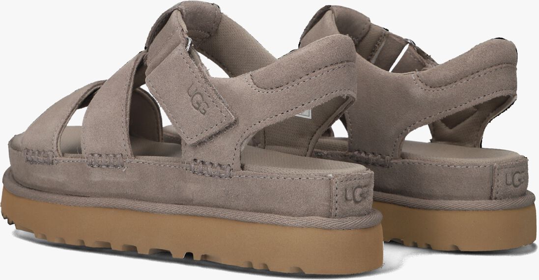 taupe ugg platte sandalen w goldenstar strap