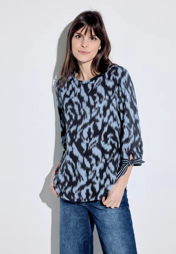 Print Mix Bluse - universal blue