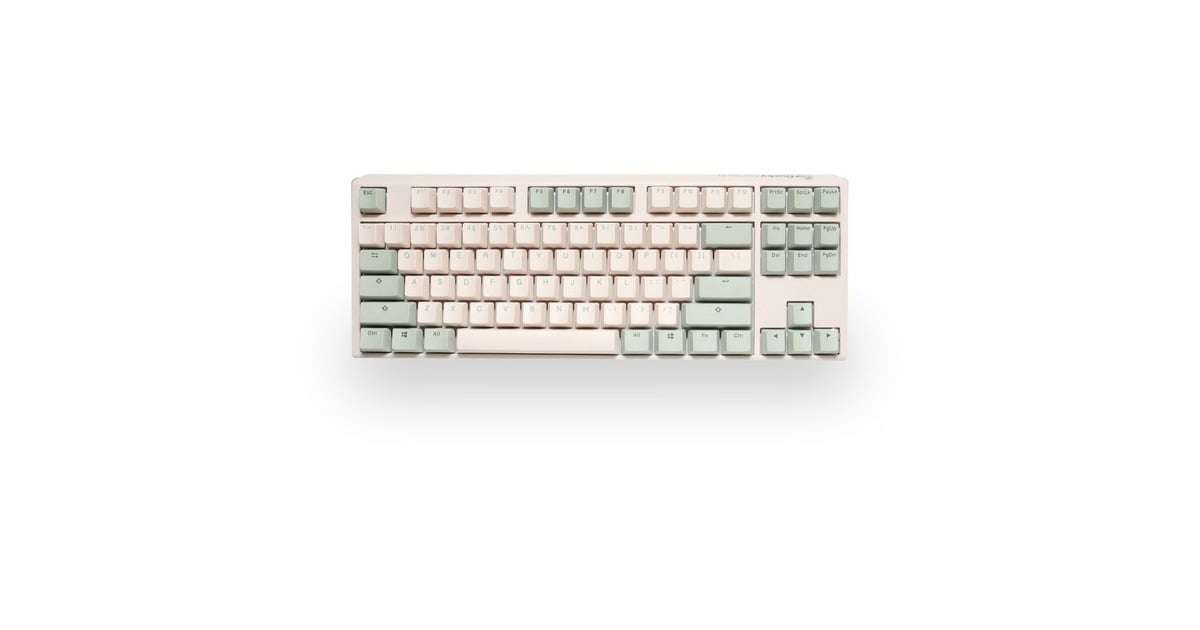 DuckyOne 3 Matcha TKL, toetsenbord  (Crème/groen, US lay-out, Cherry MX Brown, PBT Double Shot, hot swap)