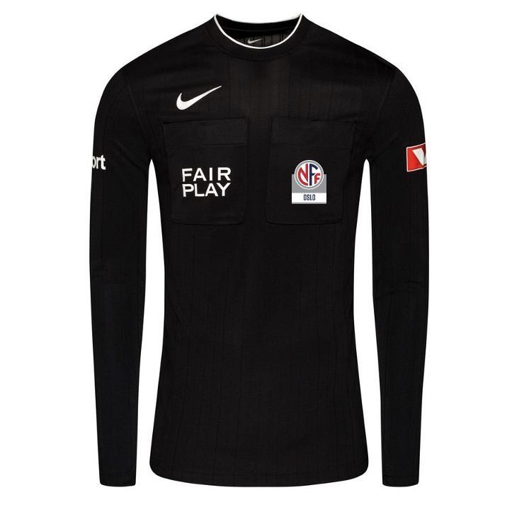 NFF Oslo Nike Maillot d'Arbitre II Dri-FIT - Jaune Fluo/Noir Manches Longues