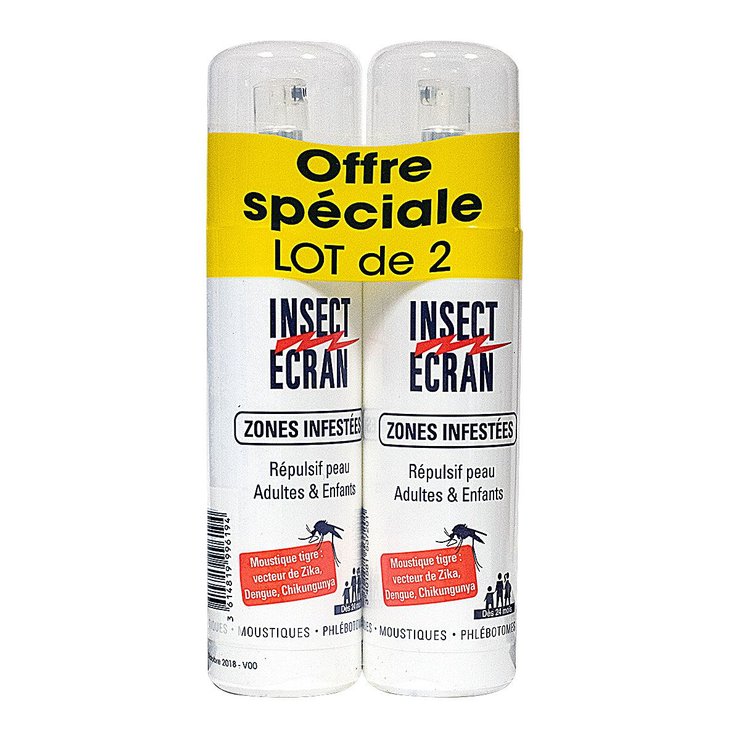 Répulsif peau zones infestées 2x100ml