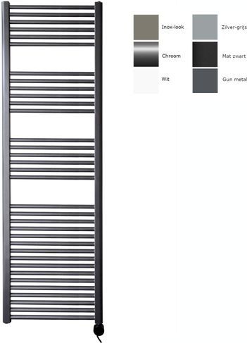 Sanicare - Design Radiator - Gunmetal - 60x172cm - Inclusief Thermostaat