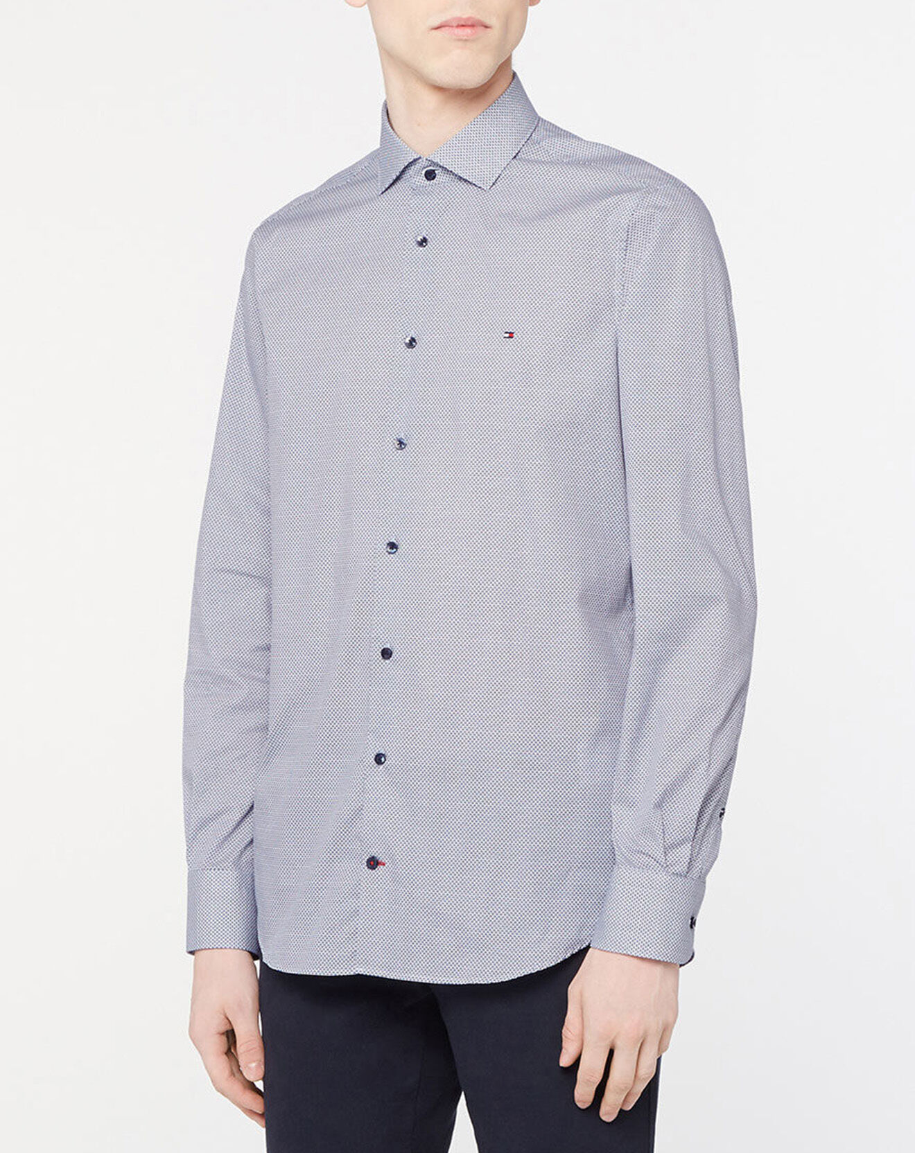 Tommy Hilfiger Chemise Slim imprimé géométrique bleu marine