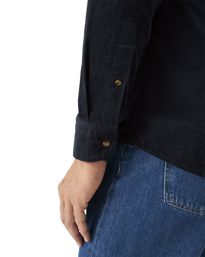 ETON Contemporary Fit Navy Blue Fine Whale Coruroy Shirt Blå