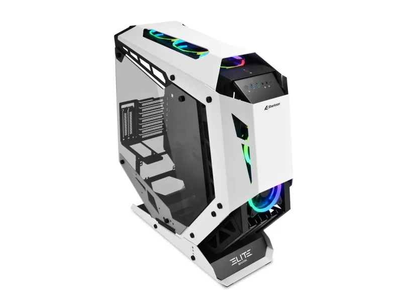 Sharkoon Elite Shark CA700 - Mid tower - ATX - sidepanel med vindue (hærdet glas) - ingen strømforsyning - USB/Lyd