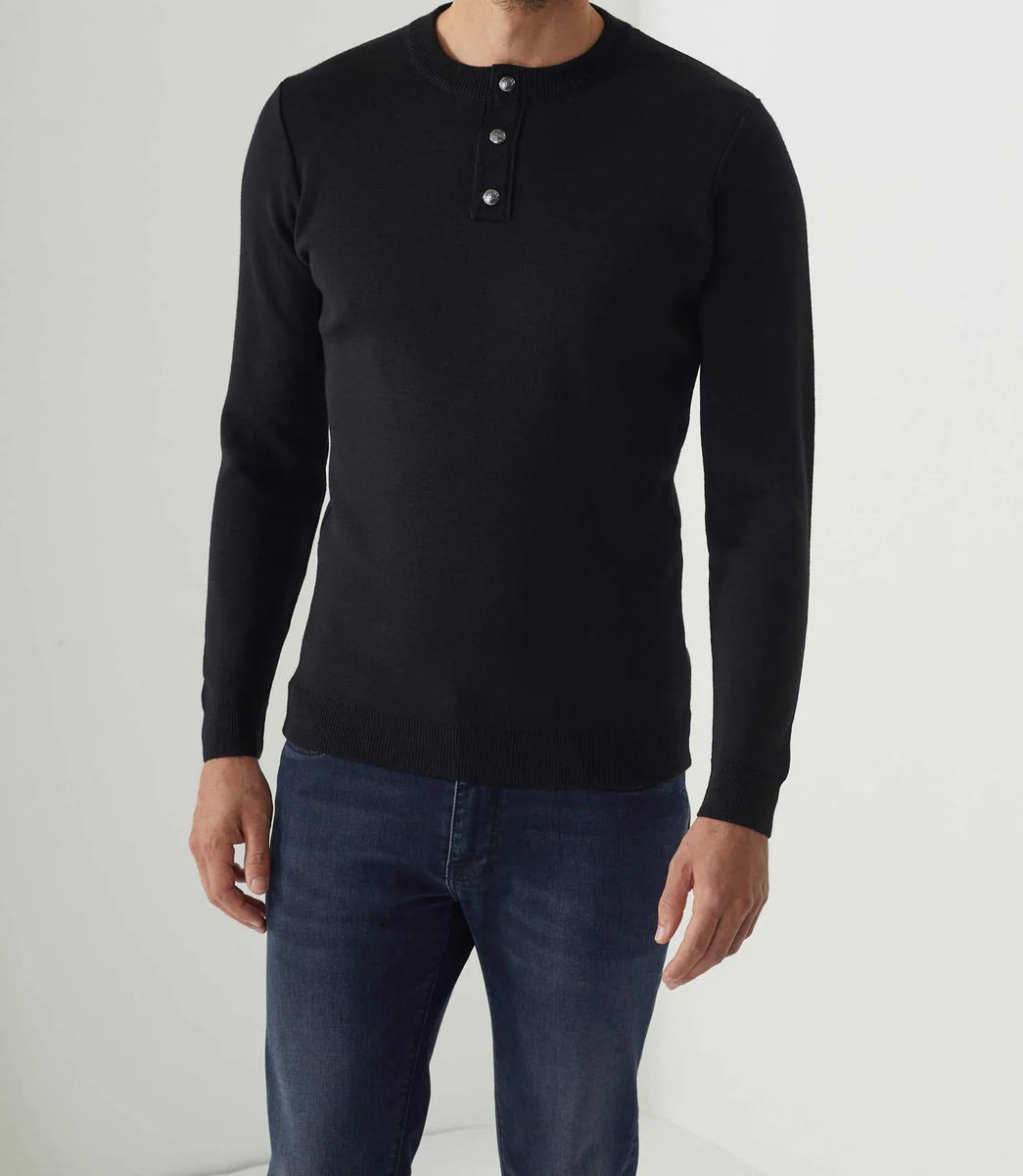 Pull col tunisien noir 