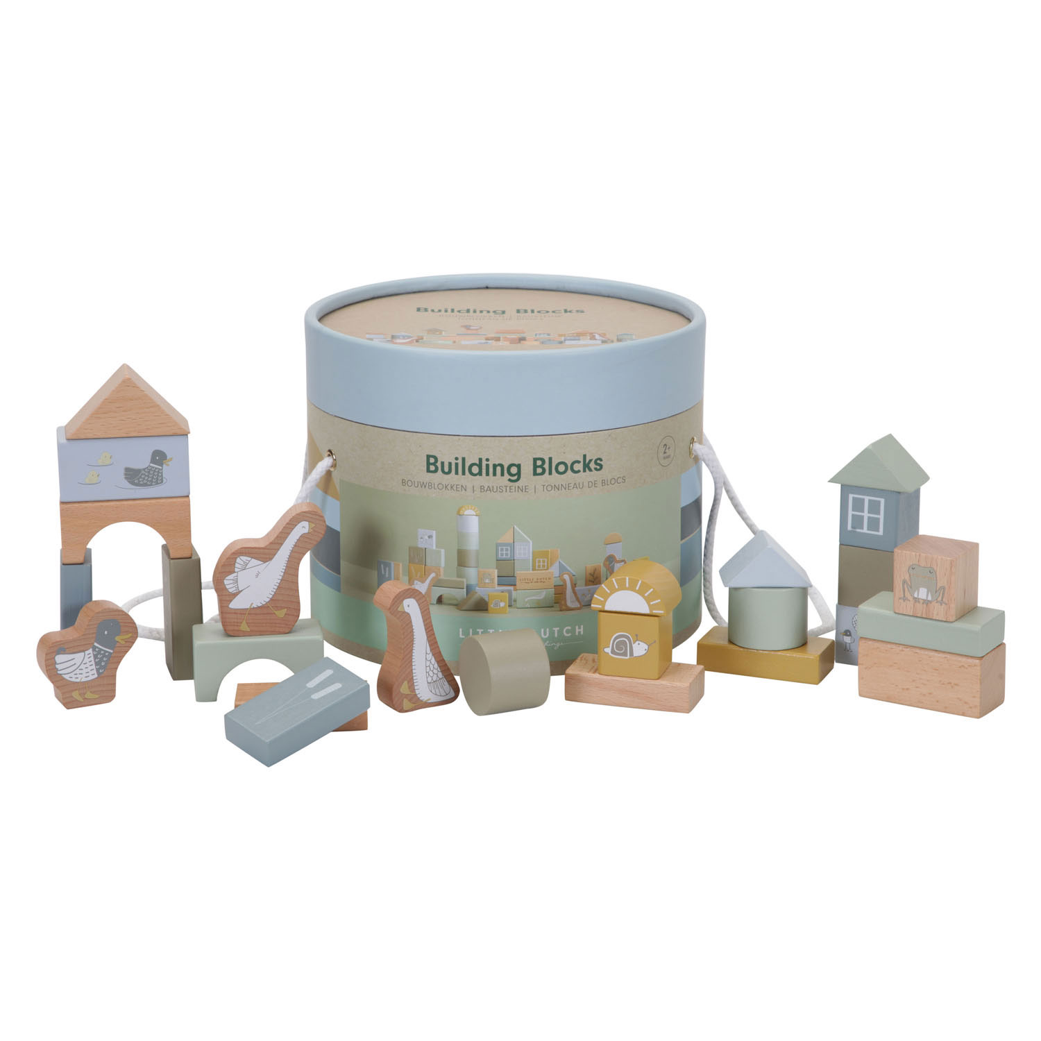 Little Dutch Houten Bouwblokken Blauw in Emmer, 50dlg.