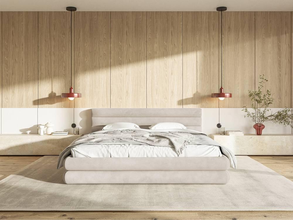 NADUVI Collection Gestoffeerd bed Alvaro chenille 180 x 200 met