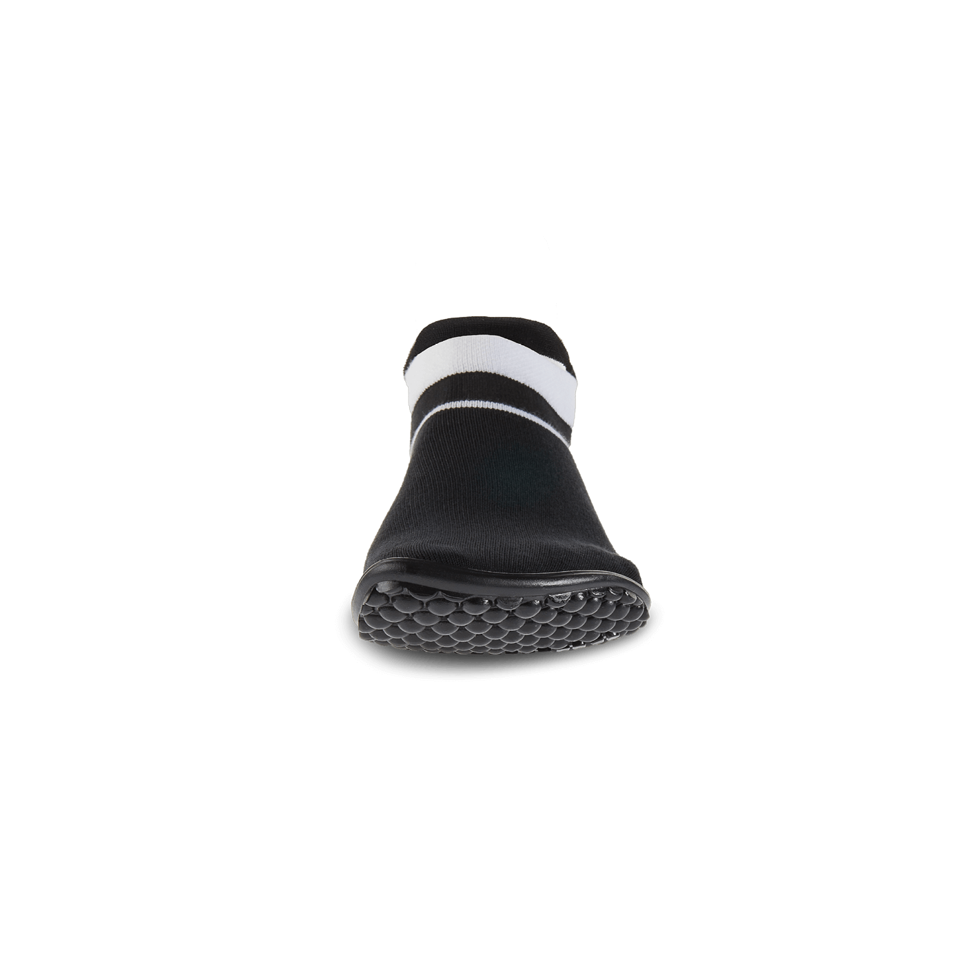 sneaker schwarz, weißer Bund
