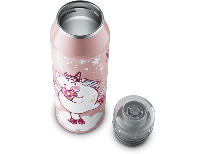 Alfi Thermosflasche Kids Unicorn 500 ml, Rosa Isolierflasche