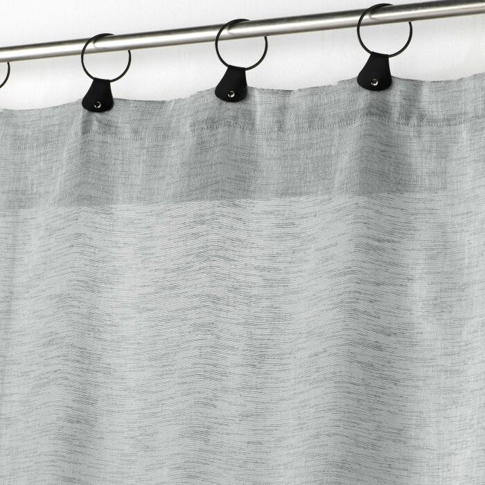 PANNEAU ANNEAUX 140X240CM VOILE TISSE LINKA GRIS