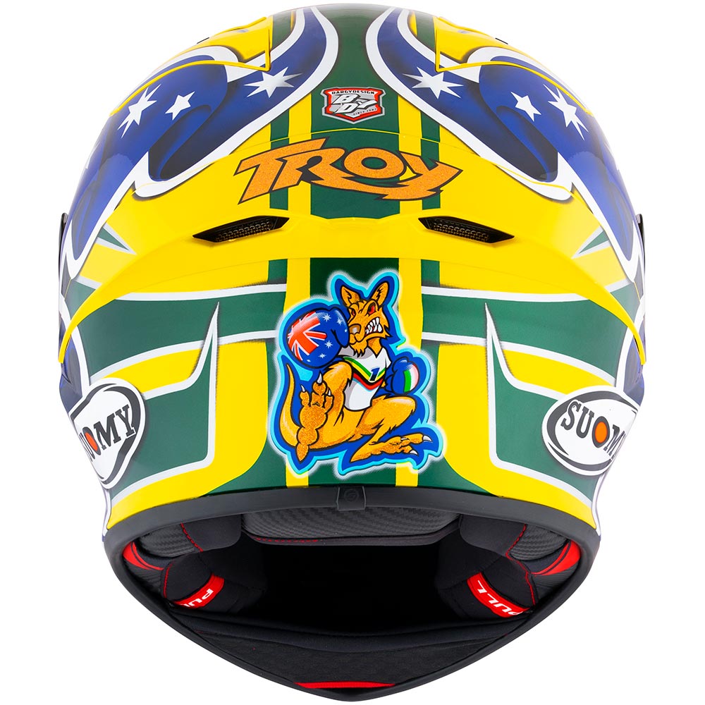 Suomy - Casque S1-XR GP Troy Bayliss Replica 2005 Jaune / Bleu / Vert