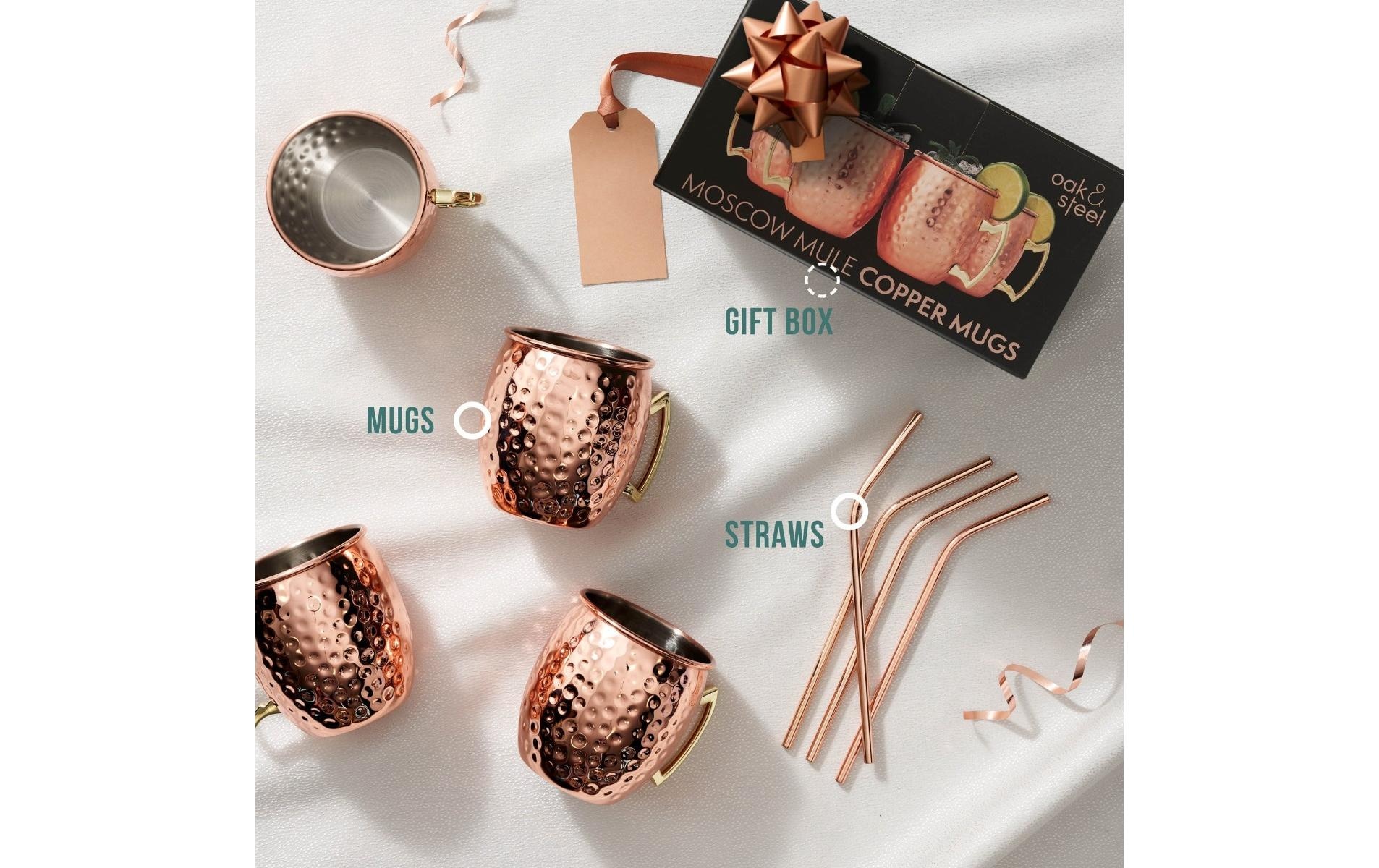 Cocktailglas »Oak & Steel Moscow Mule 550 ml, 4 Stück«