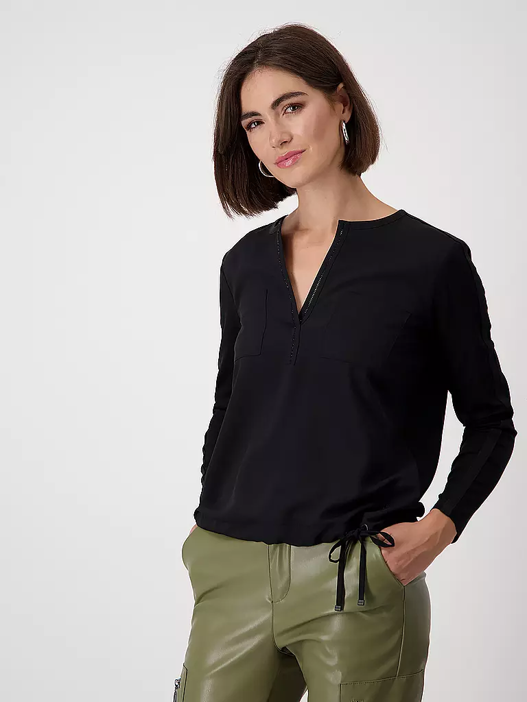 MONARI Blusenshirt schwarz