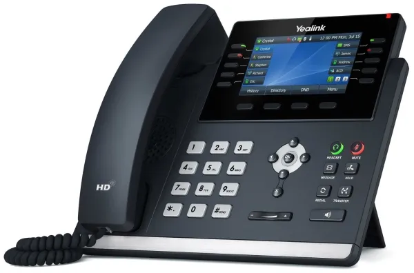 Yealink SIP-T46U - VoIP-telefon med opkalds-ID - 3-vejs opkaldskapacitet - SIP, SIP v2 - 16 linjer - klassisk grå
