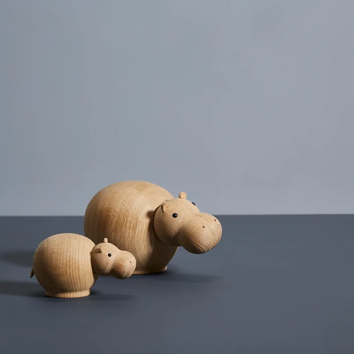 Woud - Hibo Nilpferd, Eiche taupe lackiert / medium