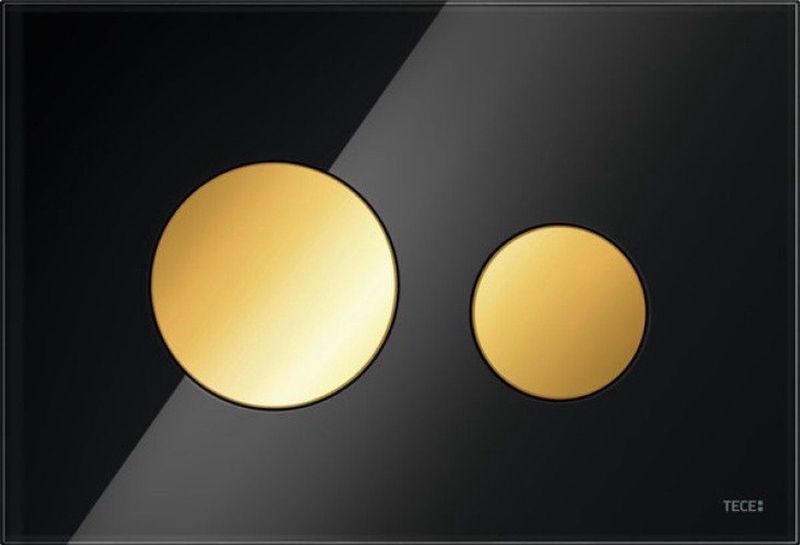 TECE - Loop - Bedieningsplaat - Zwart/Goud - Glas