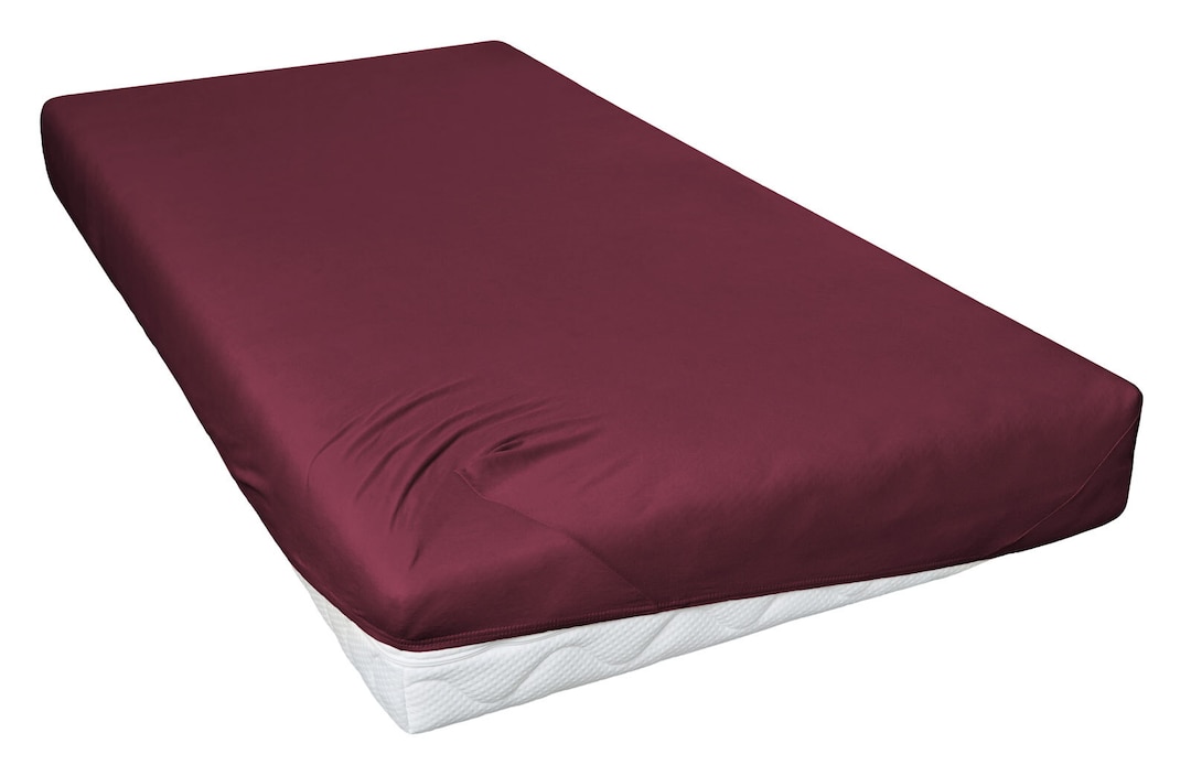 Vario Jersey-Spannbetttuch 90-100 x 200 cm bordeaux