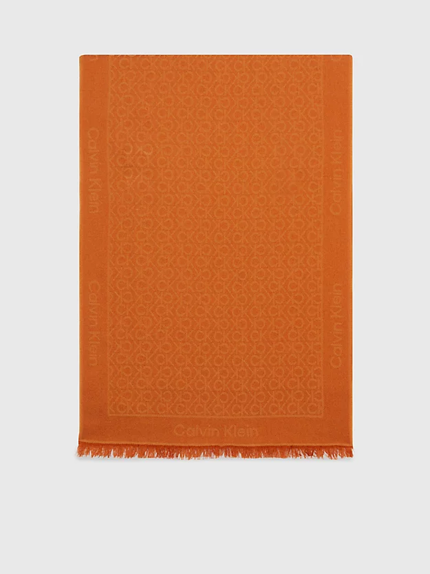 Cachecol em mistura de lã e jacquard com logotipo