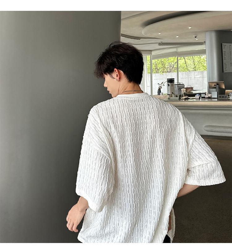 Omozando - T-shirt met korte mouwen en ronde hals