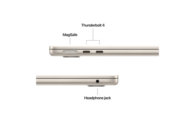 Apple Notebook »Air 13 2025 M4 10C GPU / 16 GB / 512 GB Starlight«