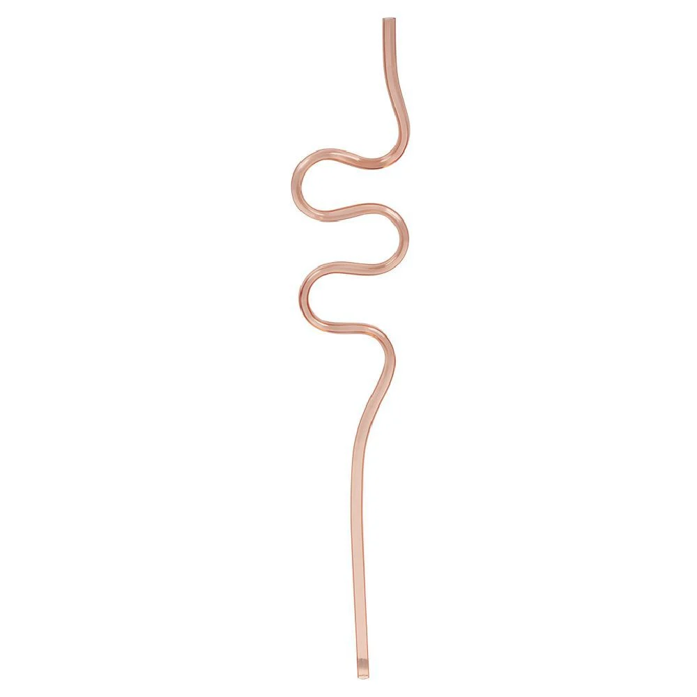 Paille forme tordue plastique réutilisable - Ø0,5x4xH24cm