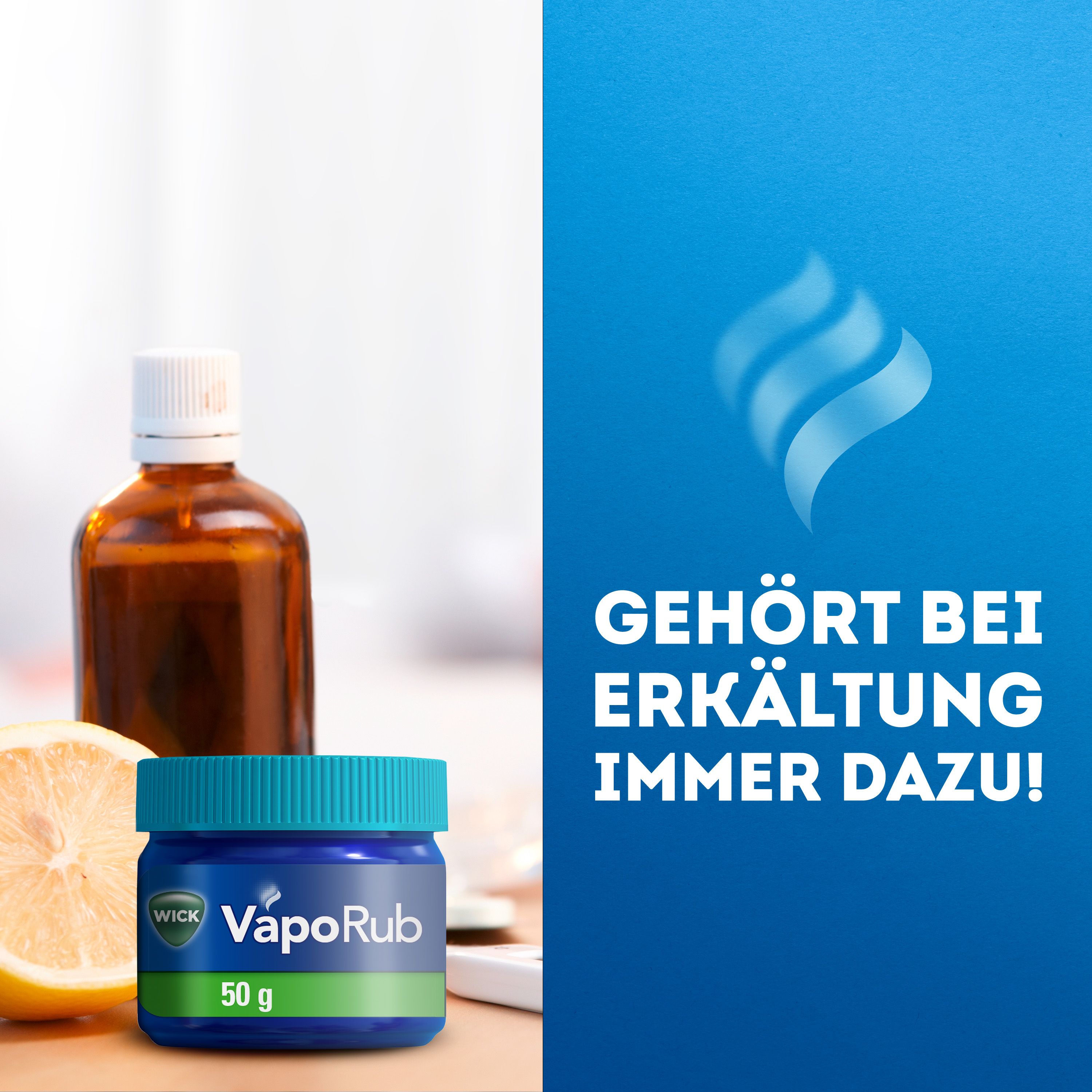 WICK VapoRub Erkältungssalbe, Linderung von 4 Erkältungssymptomen