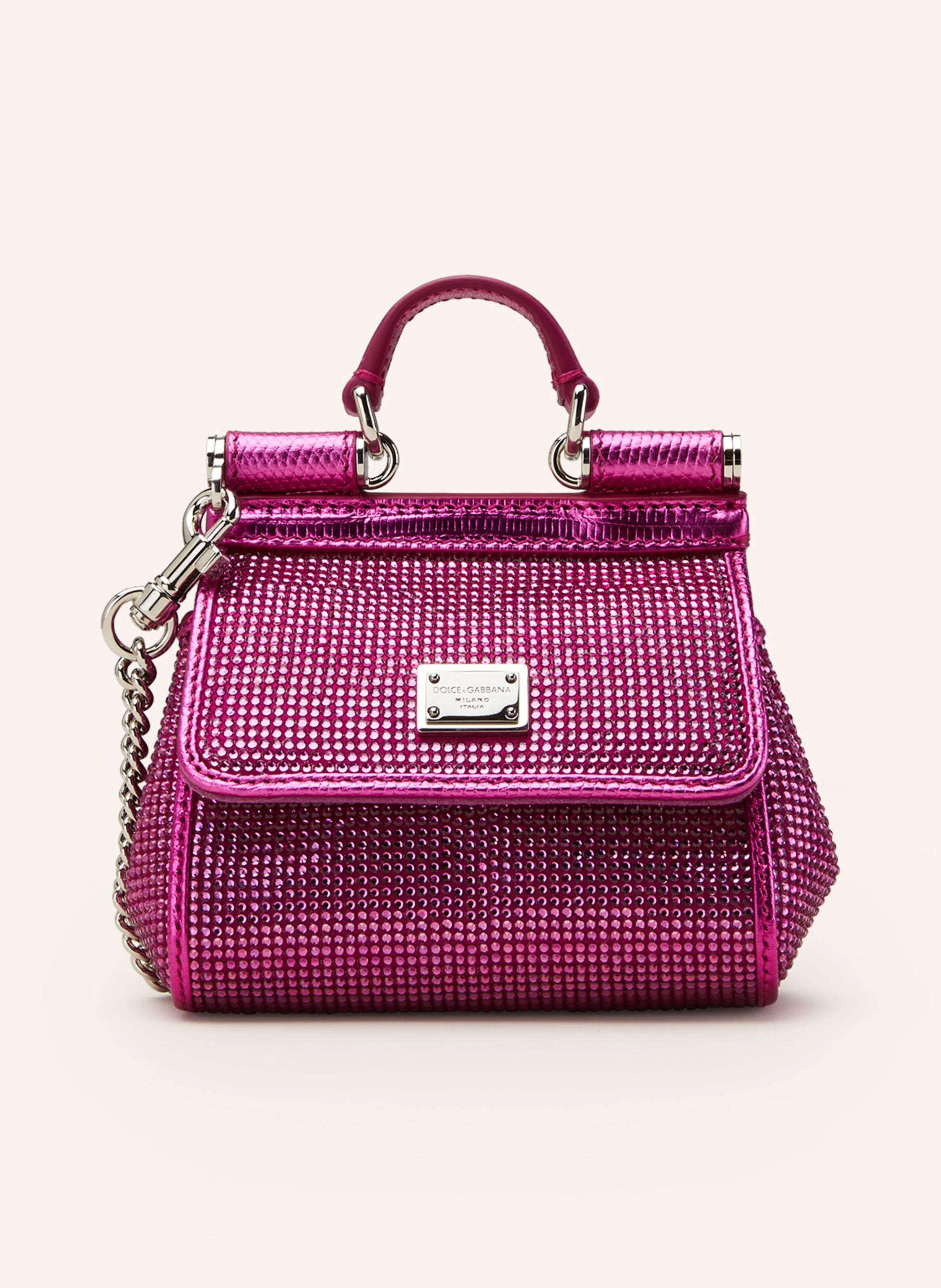 DOLCE & GABBANA Handtasche SICILY MINI mit Pailettenbesatz