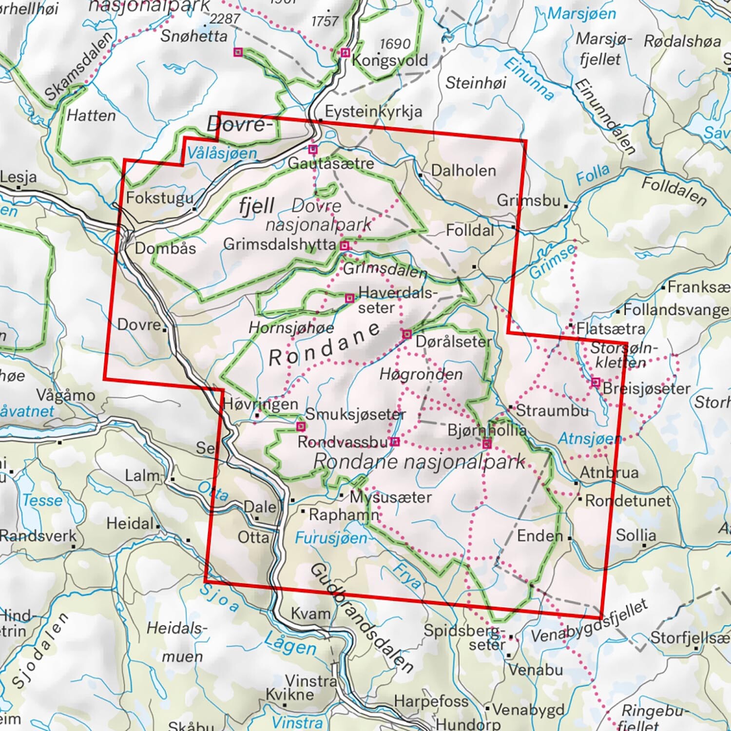 Calazo Turkart Rondane 1:50.000