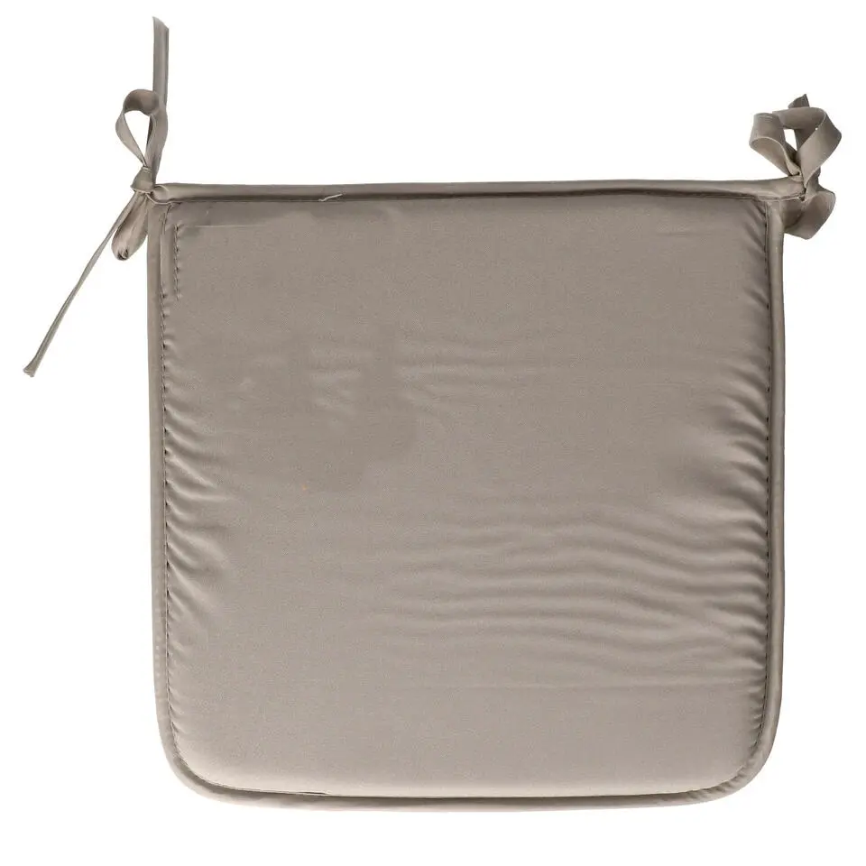 Stof Textile Home stoelkussens - grijs - 38 x 38 x 3 cm