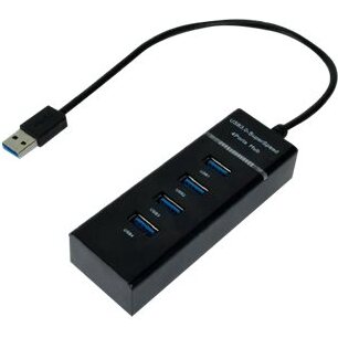 MCL USB3-M104B/N hub & concentrateur USB 3.2 Gen 1 (3.1 Gen 1) Type-A 5000 Mbit/s Noir
