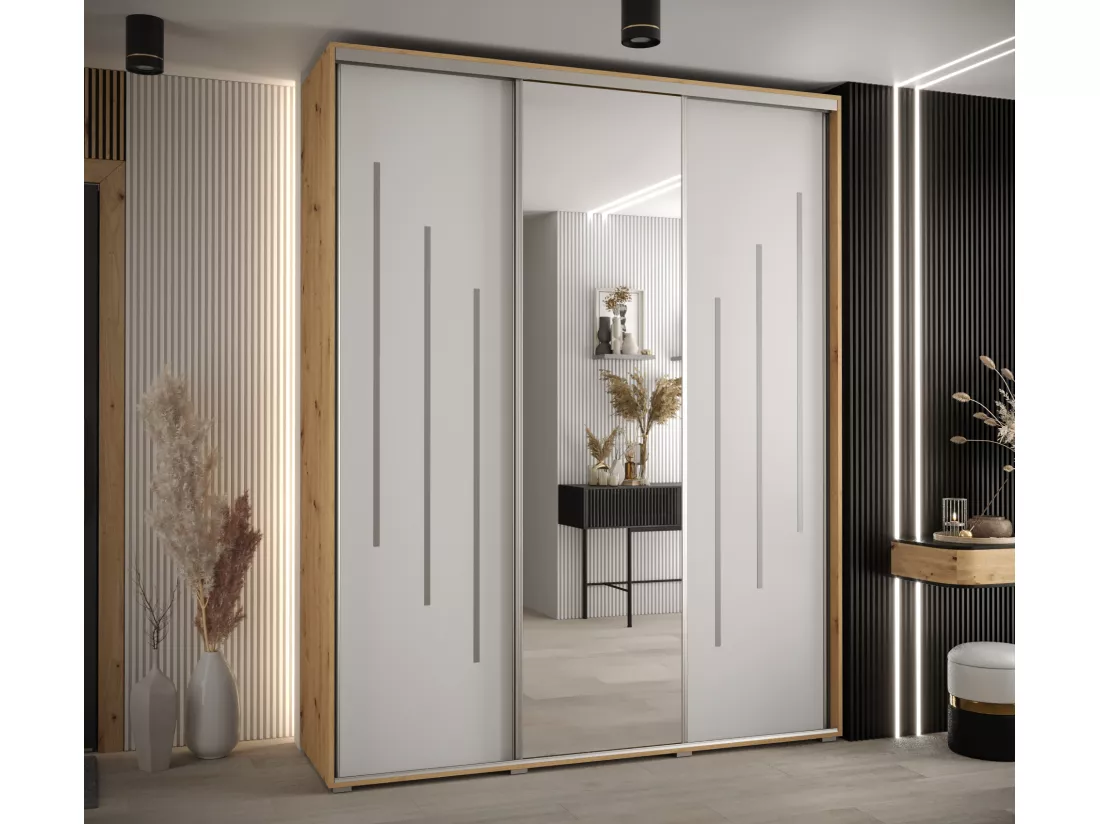 ARMOIRE DAVOS 9 À PORTES COULISSANTES 235,2/190/60 3 portes