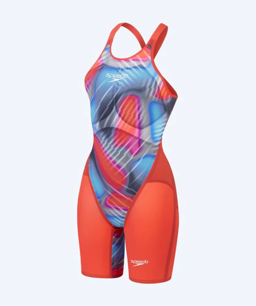 Speedo konkurrence badedragt til damer - LZR Pure Valor 2.0 - Rød/multi