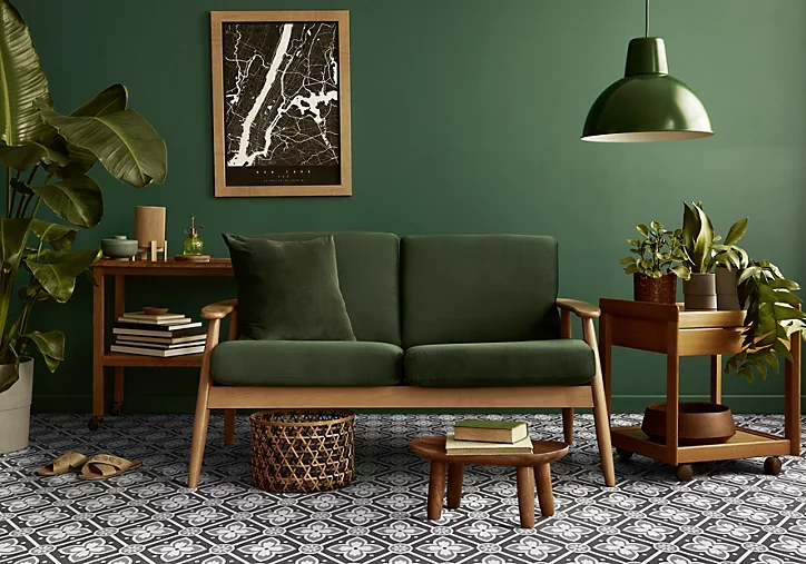 Rouleau PVC Gerflor Saloon Alma blanc et noir (vendu au m²)