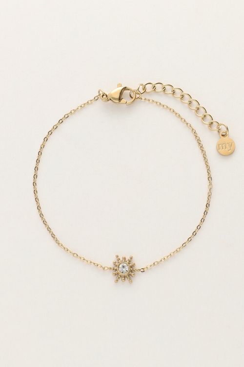Minimalistische armband met zon & strass
