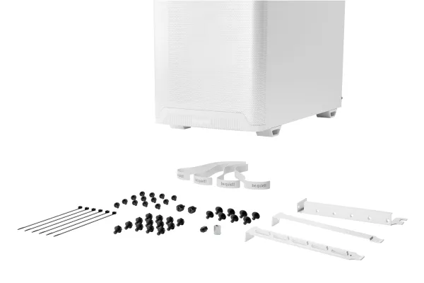 be quiet! Pure Base 501 LX - Midi-tårn - ATX - sidepanel med vindue (hærdet glas) - ingen strømforsyning (ATX / PS/2) - hvid - USB/Lyd