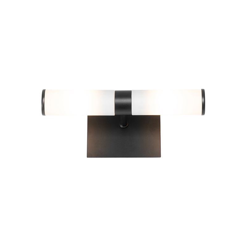 Moderne badkamer wandlamp zwart IP44 2-lichts - Bath