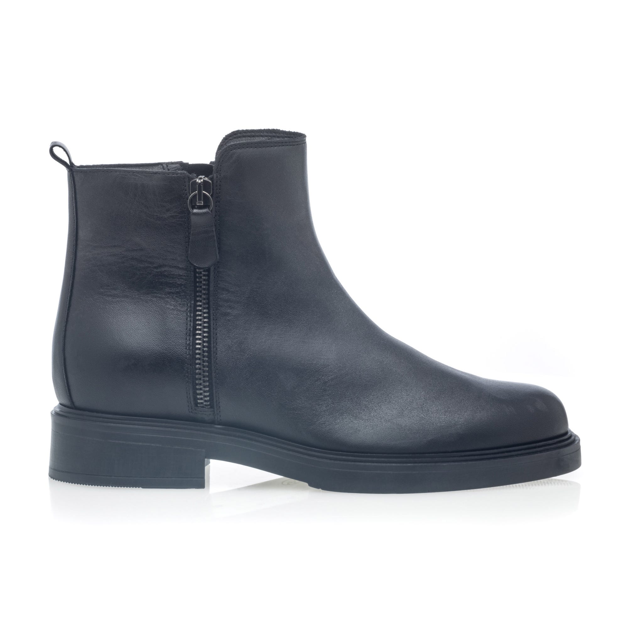 Bottines Femme en cuir cognac
