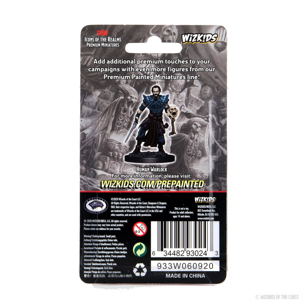 D&D Icons of the Realms Premium Figures - Human Warlock Male