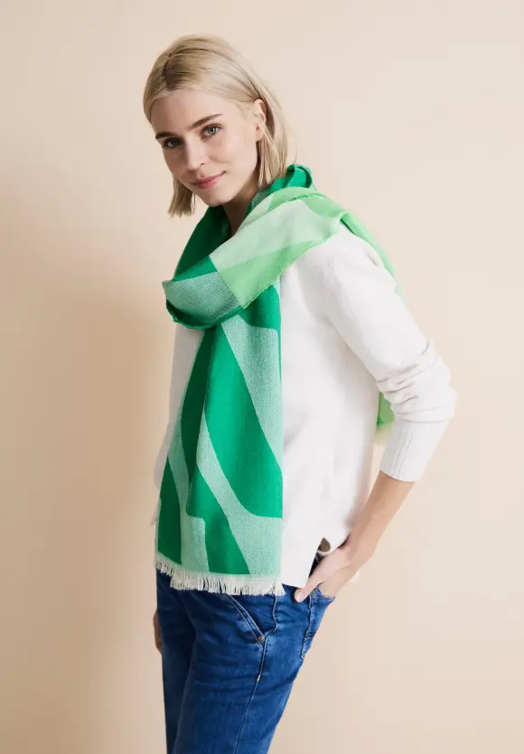 Softer Jacquard Schal - fresh spring green